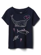 Gap Embellished Graphic Short Sleeve Tee - Whale