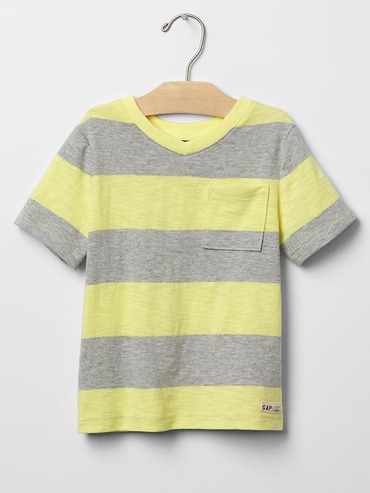 Gap Bold Stripe Pocket Tee - Fresh Yellow