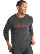 Gap Men X Red Crewneck Sweater - Grey