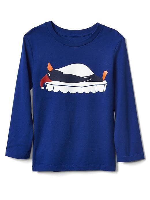 Gap Graphic Long Sleeve Crew Tee - Bodega Bay