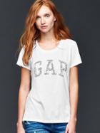 Gap Sequin Logo Tee - White