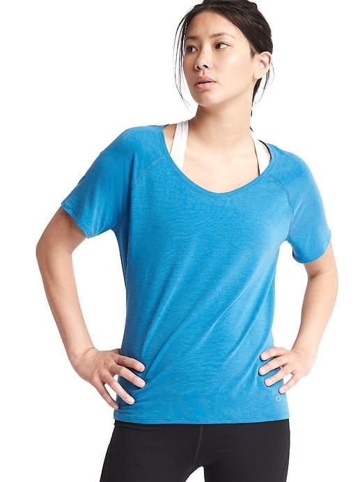 Gap Women Gapfit Breathe Raglan Tee - Quantum Blue