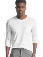 Gap Men Long Sleeve Lounge Tee - White