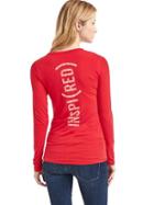 Gap Women X Red Inspired Long Sleeve Tee - Red