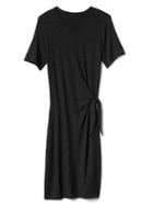 Gap Women Softspun Knit Tie Dress - True Black