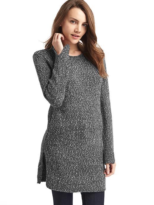Gap Women Side Slit Sweater Tunic - Charcoal Heather