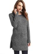 Gap Women Side Slit Sweater Tunic - Charcoal Heather