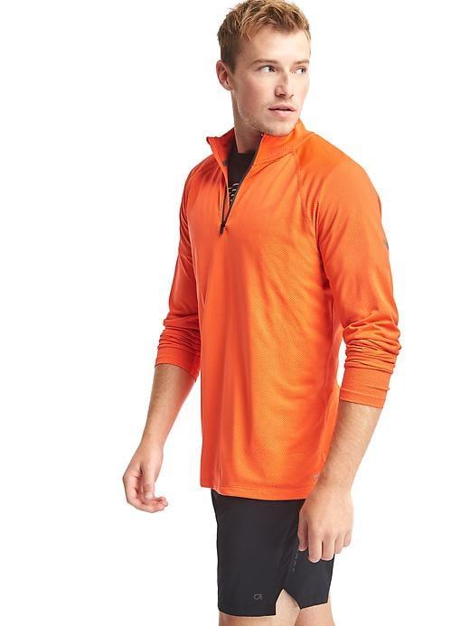 Gap Women Aeromesh Running Half Zip Pullover - Neon Orange Bolt