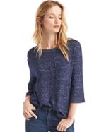 Gap Women Softspun Three Quarter Sleeve Top - Dark Night