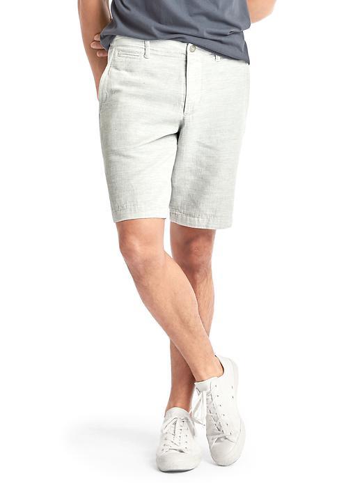 Gap Men Textured Everyday Shorts 10 - Light Heather Grey