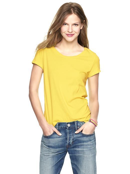 Gap Essential Short Sleeve T - Bright Neon Yellow