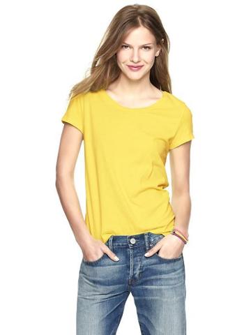 Gap Essential Short Sleeve T - Bright Neon Yellow