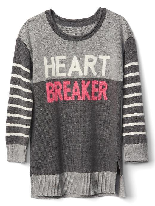 Gap Heartbreaker Intarsia Sweater Tunic - Heather Grey