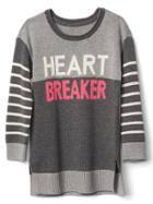 Gap Heartbreaker Intarsia Sweater Tunic - Heather Grey