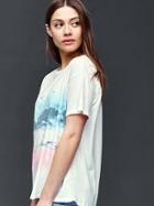 Gap Drop Shoulder Graphic Tee - New Off White