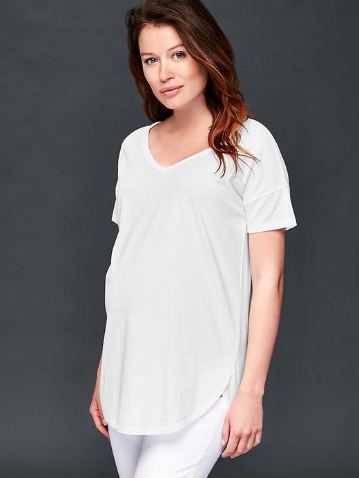 Gap Vintage Wash V Neck Tee - White