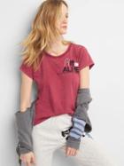 Gap Women Free City X Gap Artists Wanted Tee - Cinnabar Red