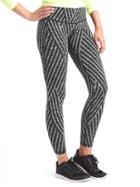 Gap Women Gfast Stripe Spacedye Leggings - Gray Multi Stripe