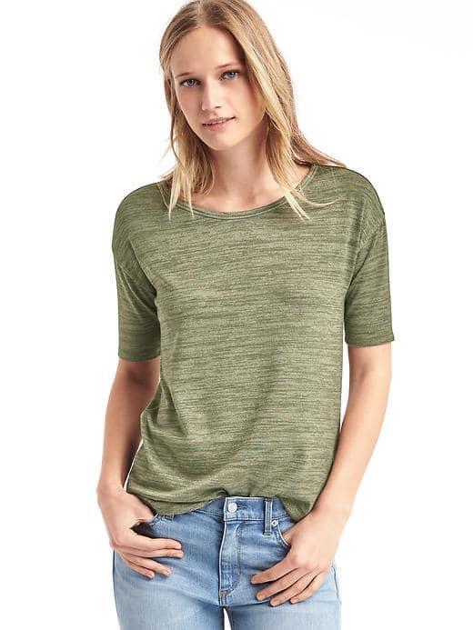 Gap Women Softspun Knit Tee - Walden Green