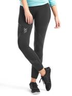 Gap Women Gfast Cross Train Shine Print Leggings - True Black