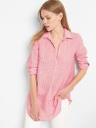 Gap Women Linen Stripe Popover Tunic - Pink Stripe