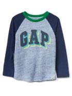Gap Shadow Logo Baseball Tee - Blue Heather