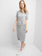 Gap Softspun Knit Tie Dress - Heather Grey