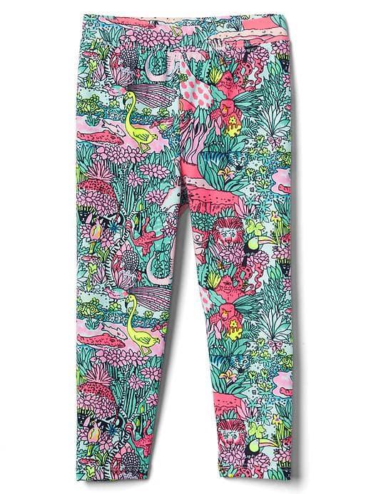 Gap Print Stretch Jersey Capris - Animal Print