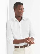 Gap Women Stretch Poplin Slim Fit Shirt - White