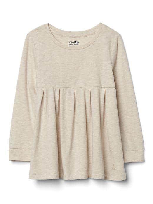 Gap Long Sleeve Jersey Tunic - Oatmeal Heather