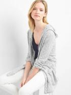 Gap Open Front Hoodie Sweater - Light Grey Marle