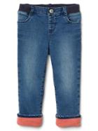 Gap Stretch Fleece Lined Straight Jeans - Medium Wash
