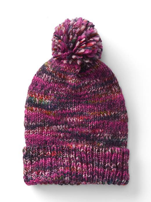 Gap Women Multi Color Marled Beanie - Pink Multi