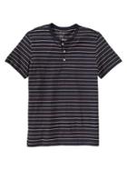 Gap Men Triblend Striped Henley T - Navy