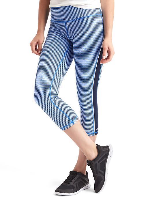 Gap Women Gfast Stripe Melange Capris - True Indigo