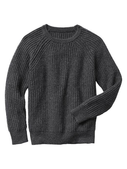 Gap Ribbed Raglan Sweater - Charcoal Heather