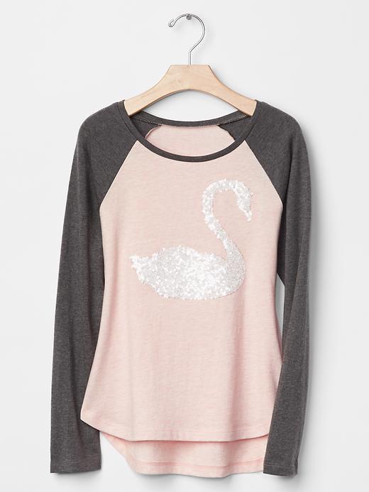 Gap Embellished Graphic Baseball Tee - Pink Cameo