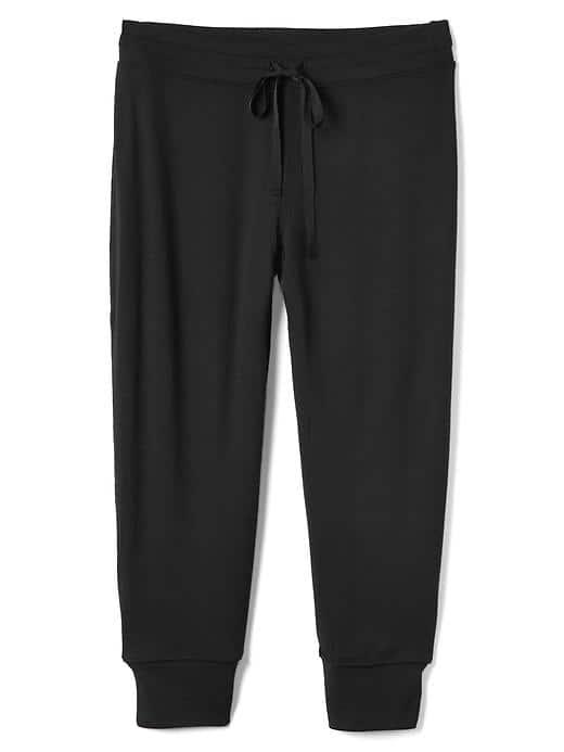 Gap Women Ribbed Crop Joggers - Black