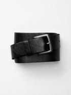 Gap Men Textured Leather Belt - Black