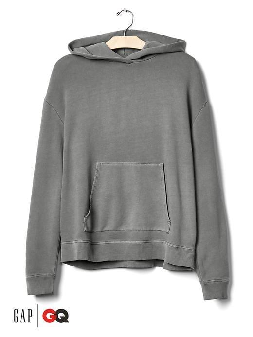 Gap Men X Gq John Elliott Cropped Hoodie - Washed Black