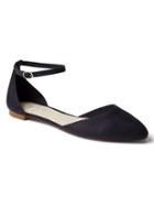 Gap Women Leather Ankle Strap D'orsay Flats - Storm