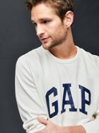 Gap Men Logo Crew Sweatshirt - New Off White