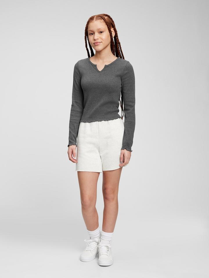 Teen V-neck Long Sleeve Top