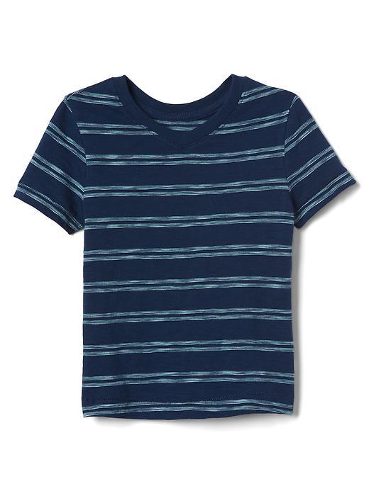 Gap Double Stripe Slub Tee - Pangea Blue