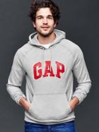 Gap Men Logo Solid Pullover Hoodie - Grey