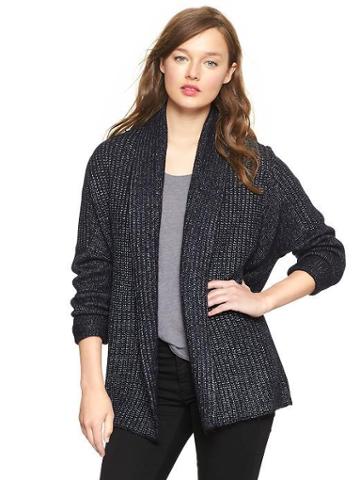 Gap Chunky Open Front Cardigan - Navy