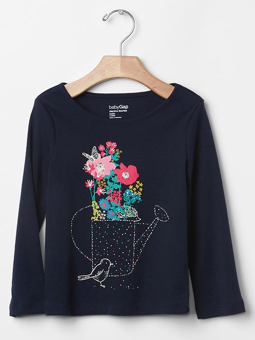 Gap Spring Graphic Long Sleeve Tee - Blue Galaxy