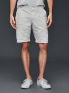 Gap Men Stripe Fatigue Everyday Shorts 10 - Blue/white Stripe