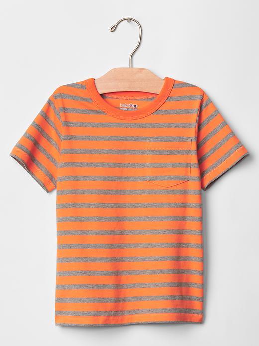 Gap Stripe Pocket Tee - Mineola Orange