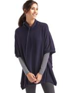 Gap Women Pure Body Mockneck Poncho - Dark Indigo